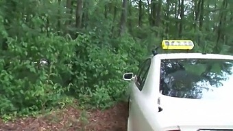 A German Taxi Driver Receives Assistance From A Mature Passenger In Fulfilling Her Sexual Desires