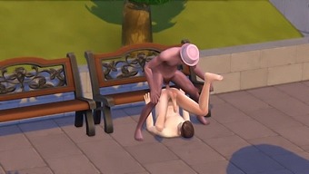 Gay Men Engage In Sexual Activity In A Public Park Setting Within The Sims 4 Game