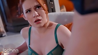 Redhead Lesbian Arian Joy Enjoys Strapon Pleasure Before Scissoring Climax