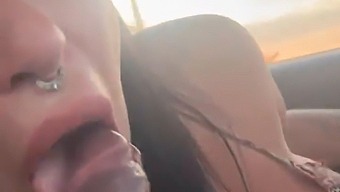 Melissa Lisboa, A Talented Sex Worker, Gives A Blowjob And Produces Milk While Operating A Vehicle